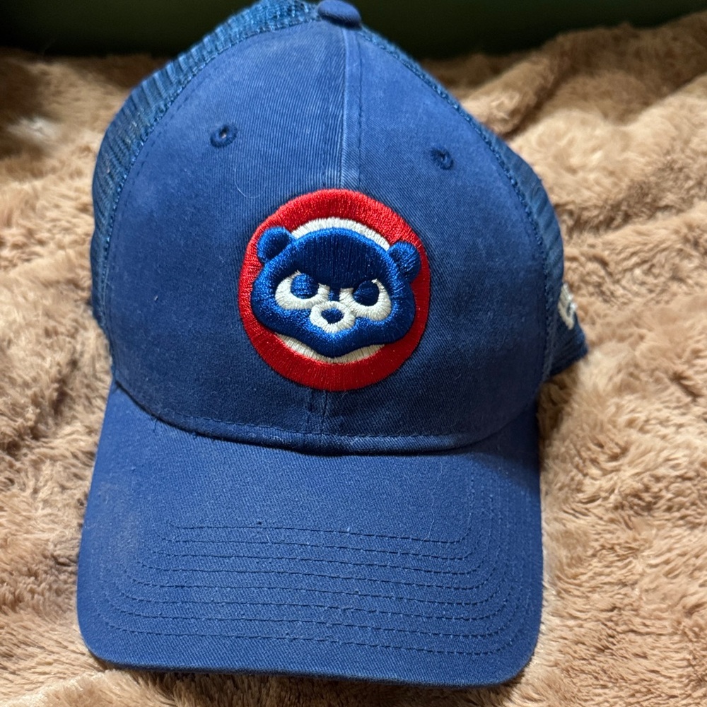 Blue Baseball Cap with Bear Logo